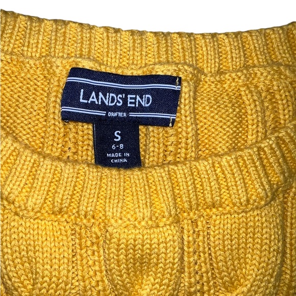 LANDS’ END Cable Knit Sweater | 100% cotton | Size S - Picture 3 of 6